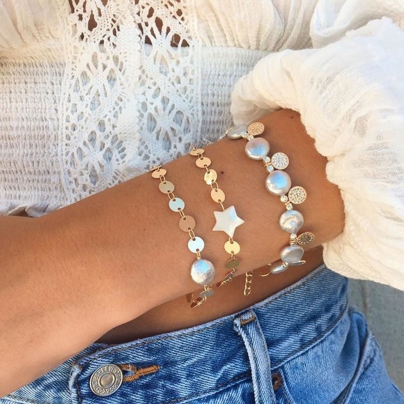 Mother Of Pearl Star Bracelet - Picture 2 of 4